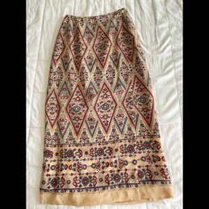 CHARTER CLUB 100% silk wrap, midi length skirt; Size 6